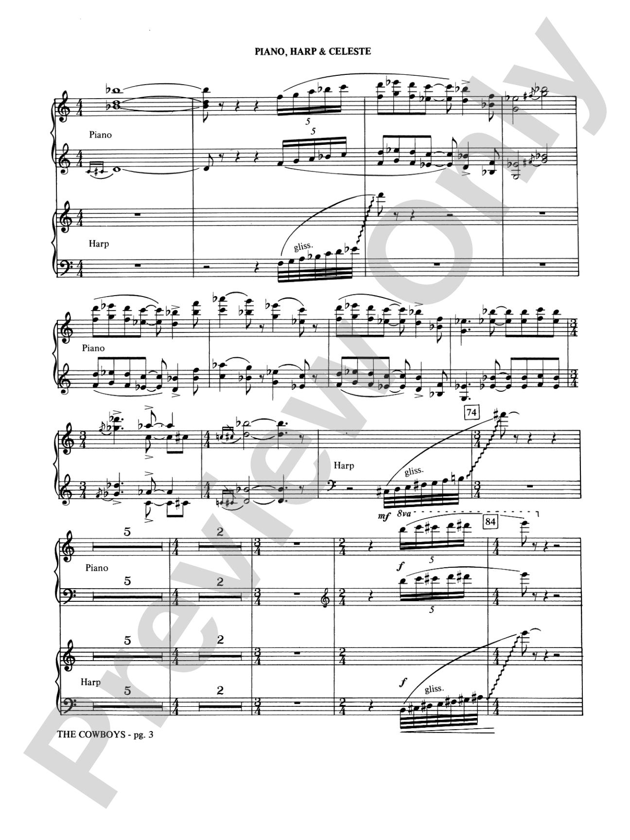 The Cowboys: Piano Accompaniment