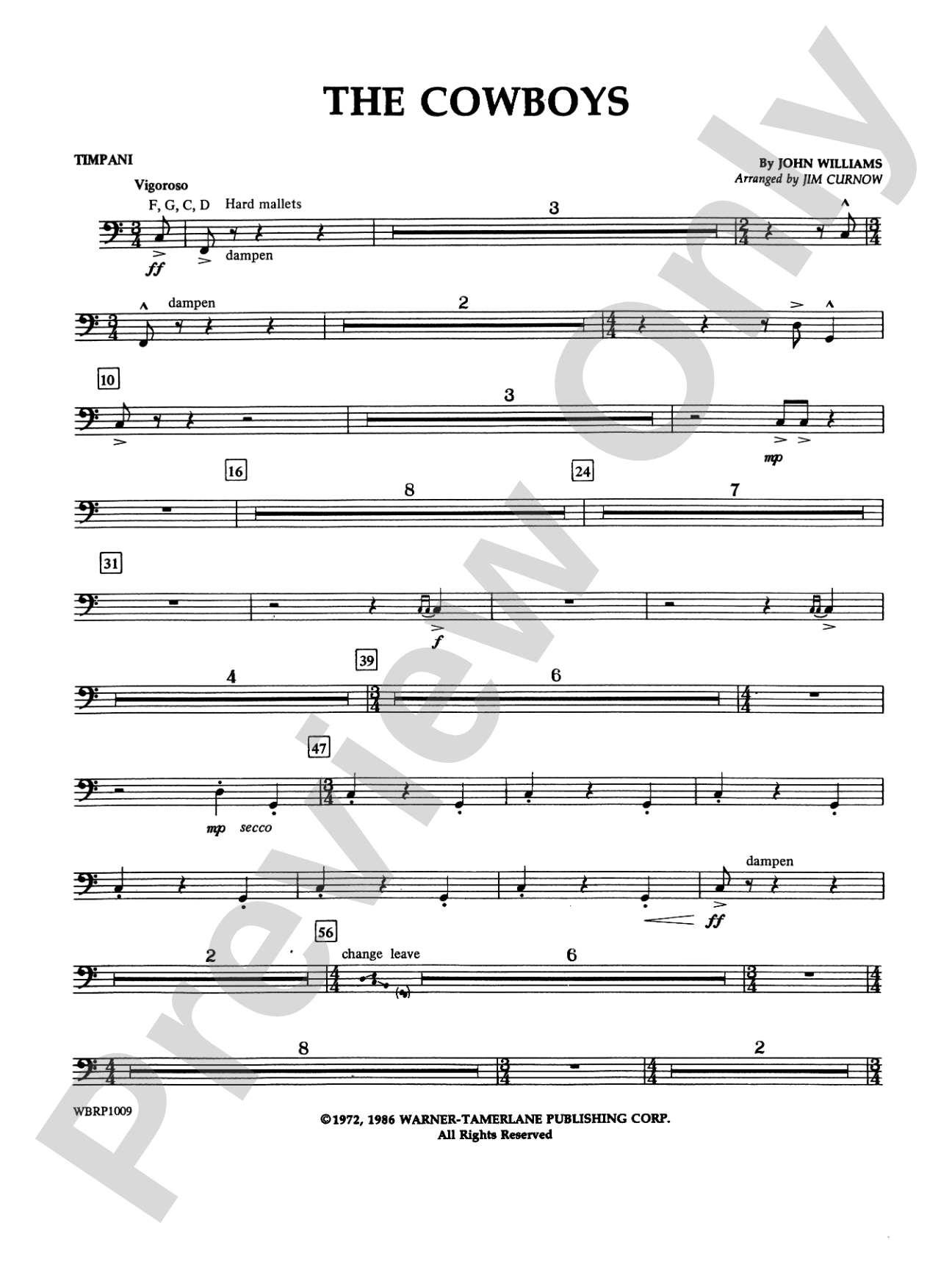 The Cowboys: Timpani