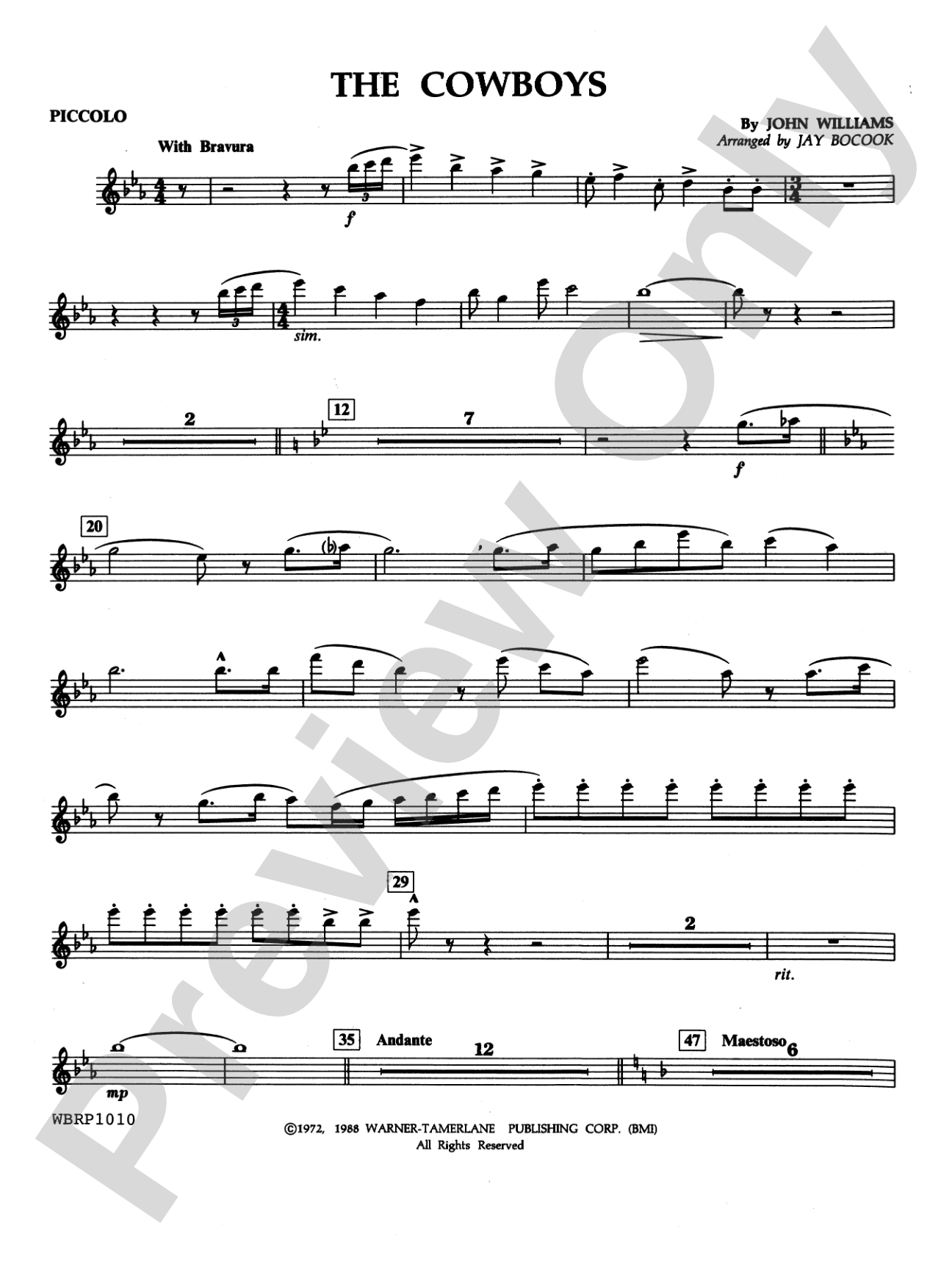 The Cowboys: Piccolo