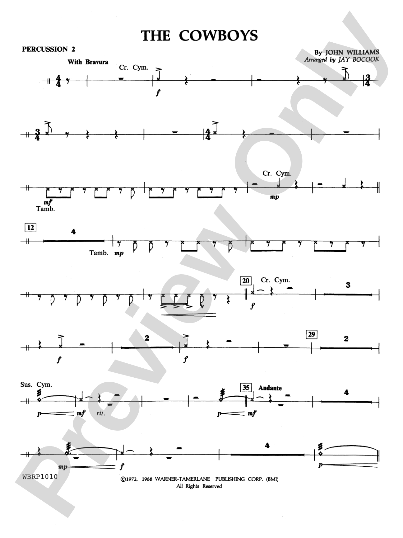 The Cowboys: 2nd Percussion