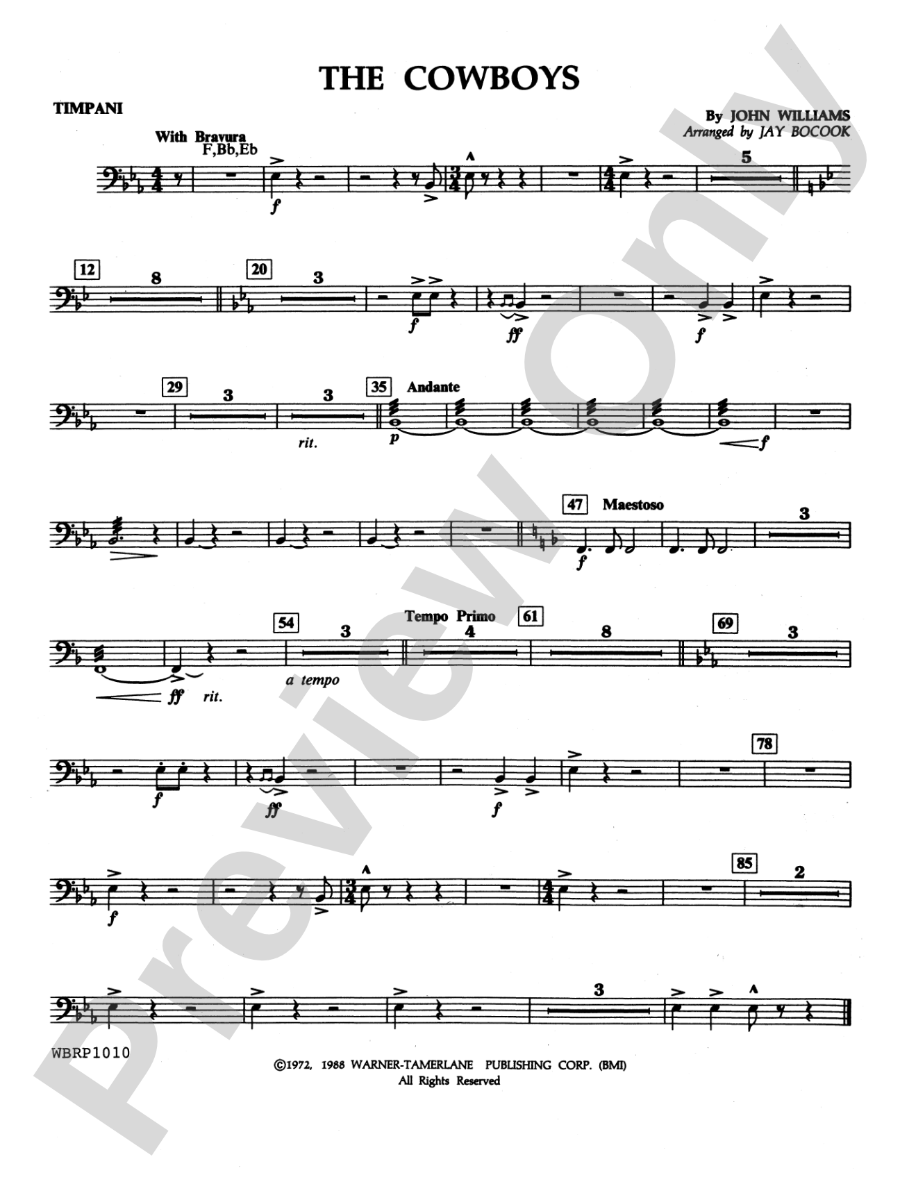 The Cowboys: Timpani