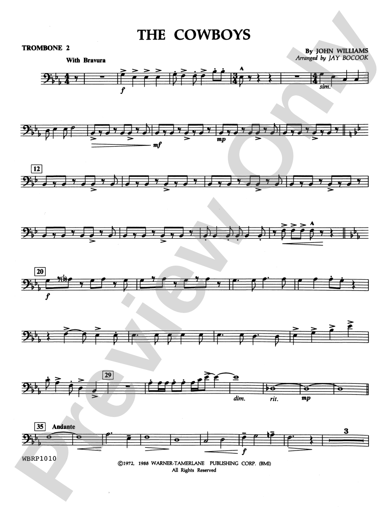 The Cowboys: 2nd Trombone