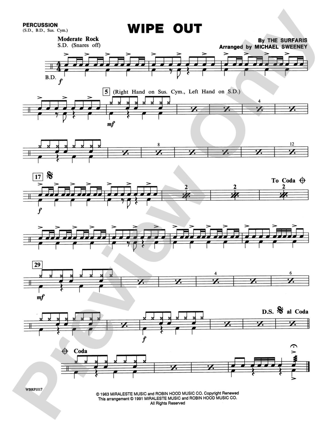 Wipe Out: 1st Percussion