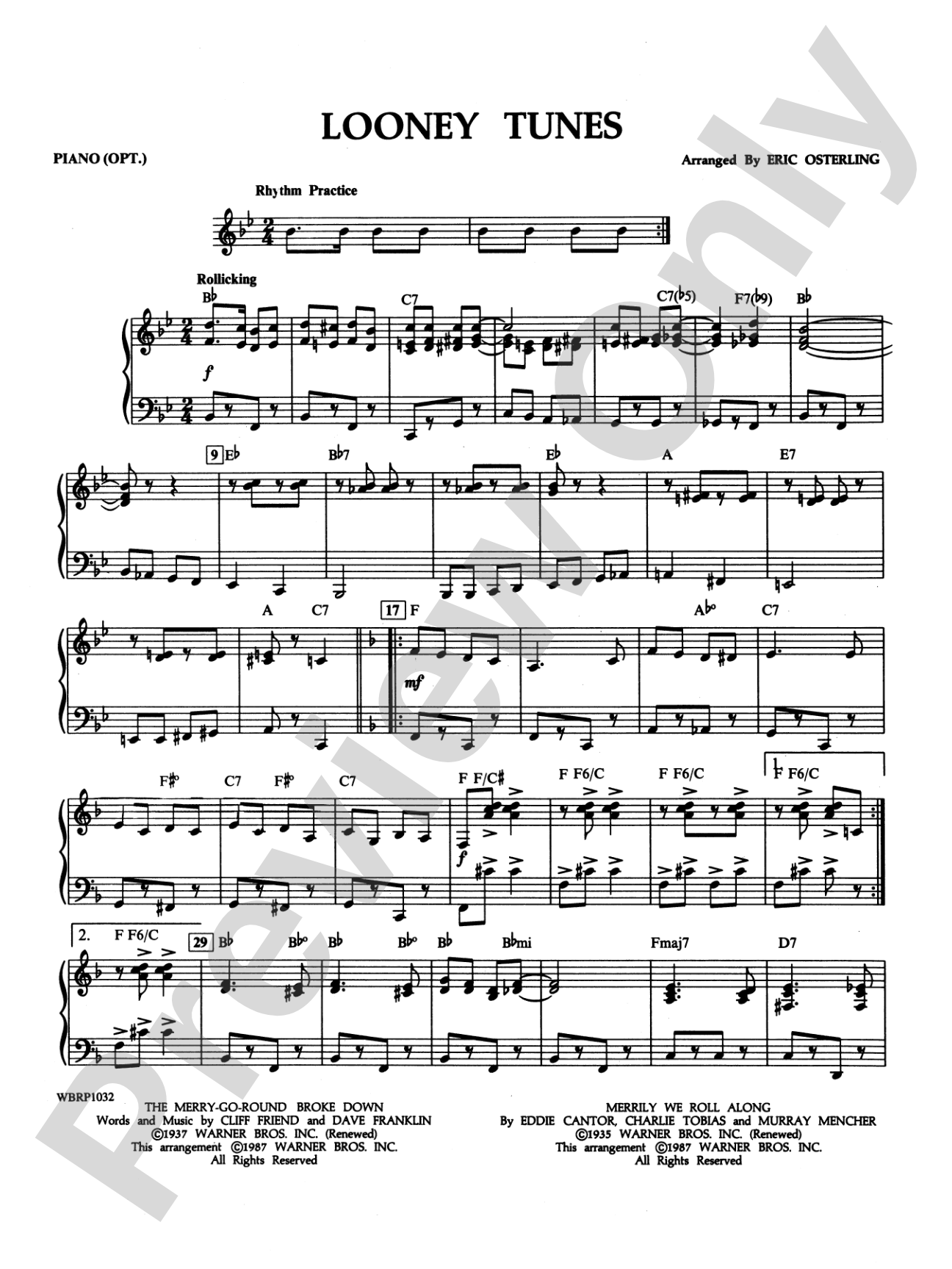 Looney Tunes: Piano Accompaniment