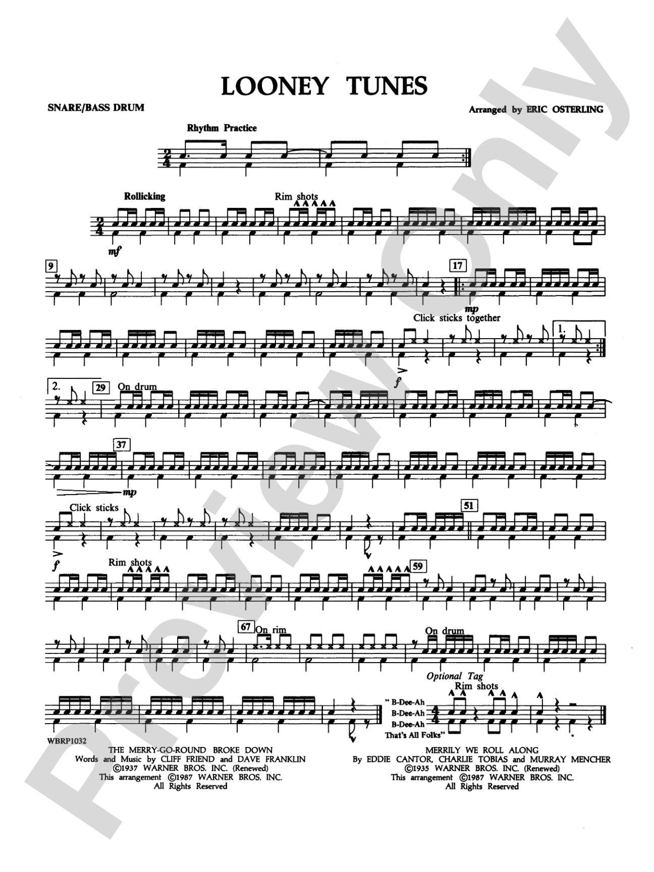 Looney Tunes: Snare Drum