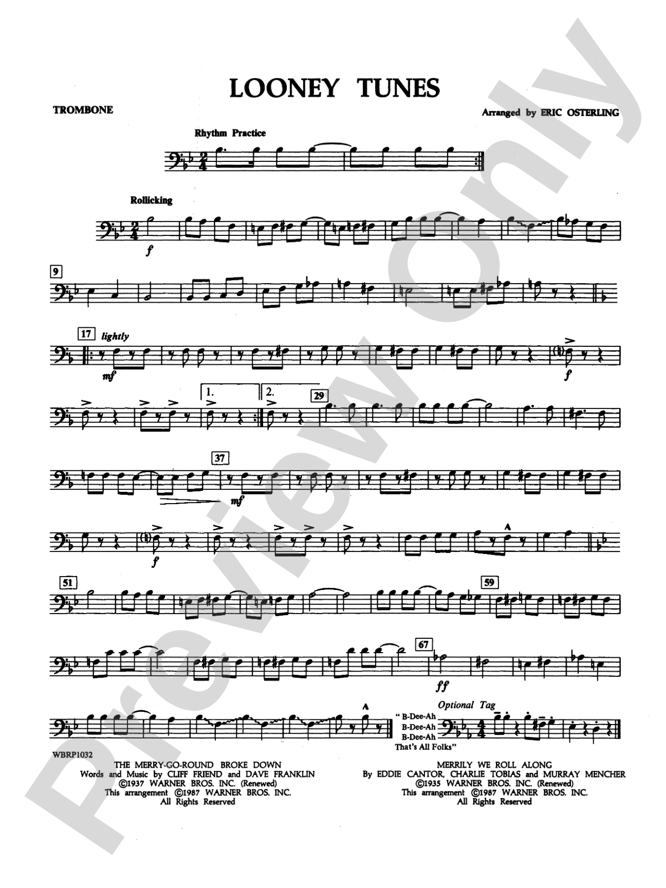 Looney Tunes: 1st Trombone