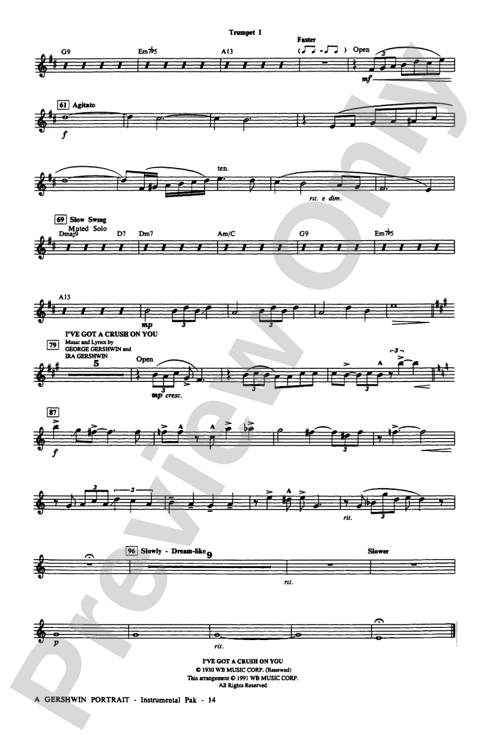 A Gershwin Portrait! The Music of George and Ira Gershwin: Choral Instrumental Parts