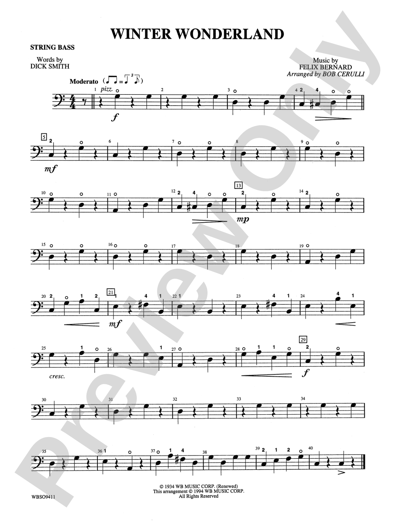 Winter Wonderland: String Bass