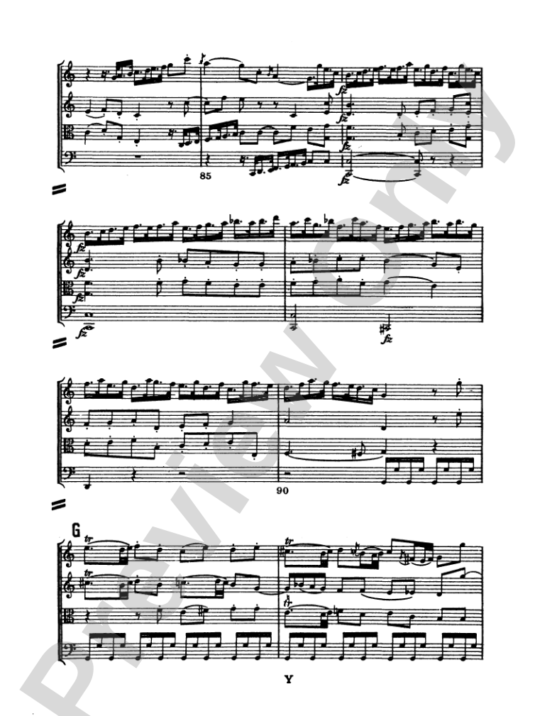 Haydn: String Quartet No. 77 in C Major, Op. 76, No. 3: String Quartet Miniature Score