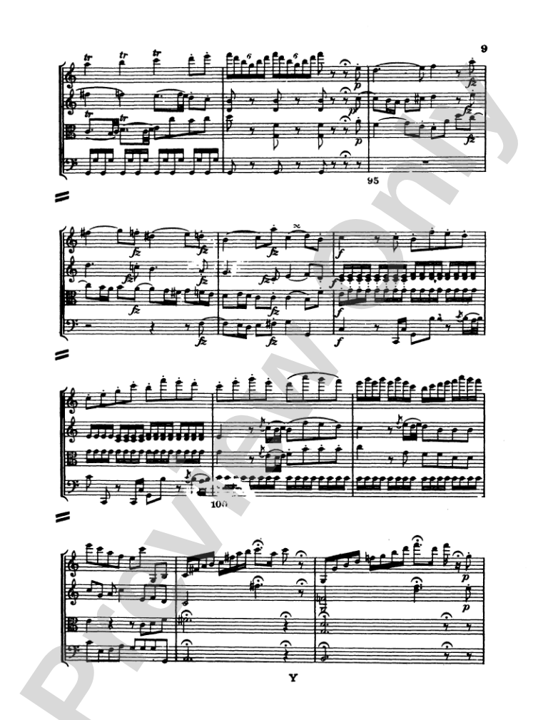 Haydn: String Quartet No. 77 in C Major, Op. 76, No. 3: String Quartet Miniature Score