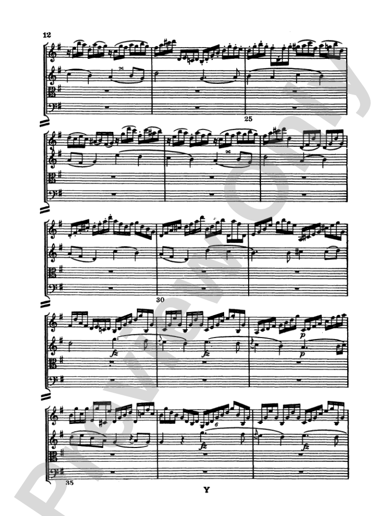Haydn: String Quartet No. 77 in C Major, Op. 76, No. 3: String Quartet Miniature Score