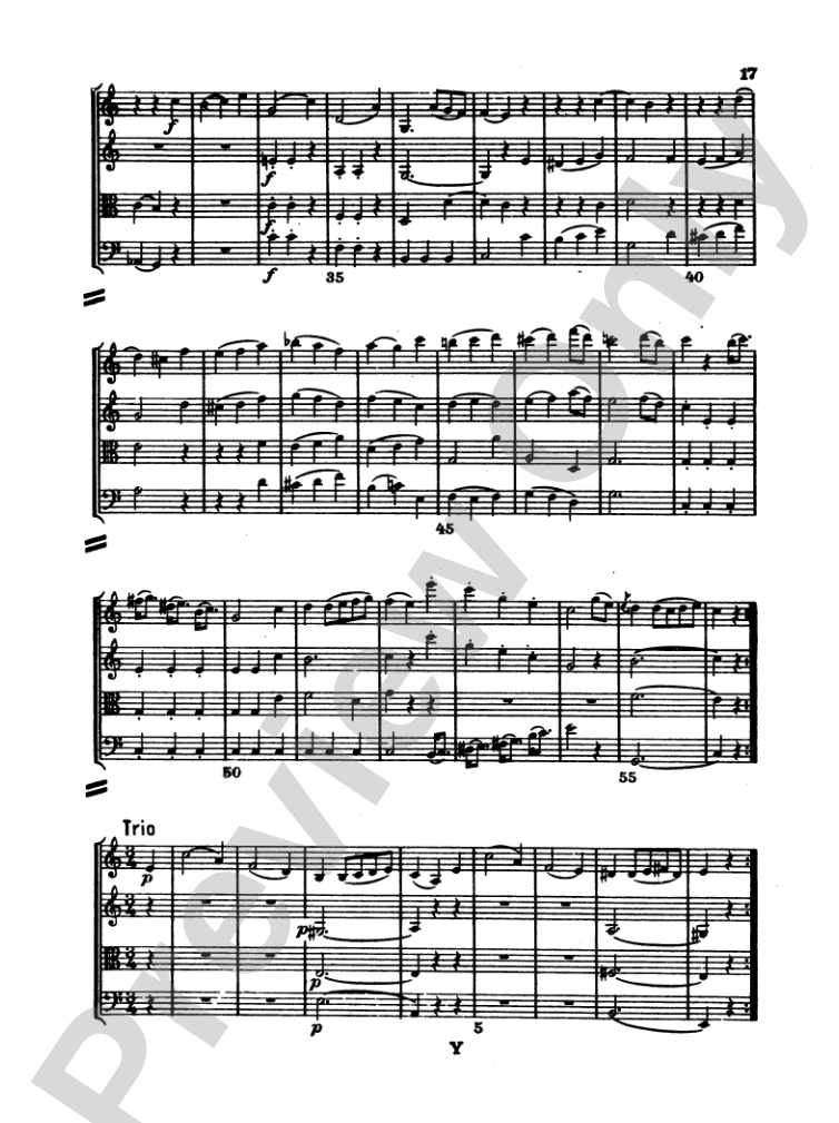 Haydn: String Quartet No. 77 in C Major, Op. 76, No. 3: String Quartet Miniature Score
