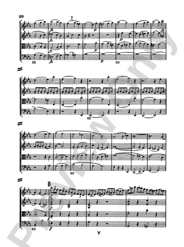 Haydn: String Quartet No. 77 in C Major, Op. 76, No. 3: String Quartet Miniature Score