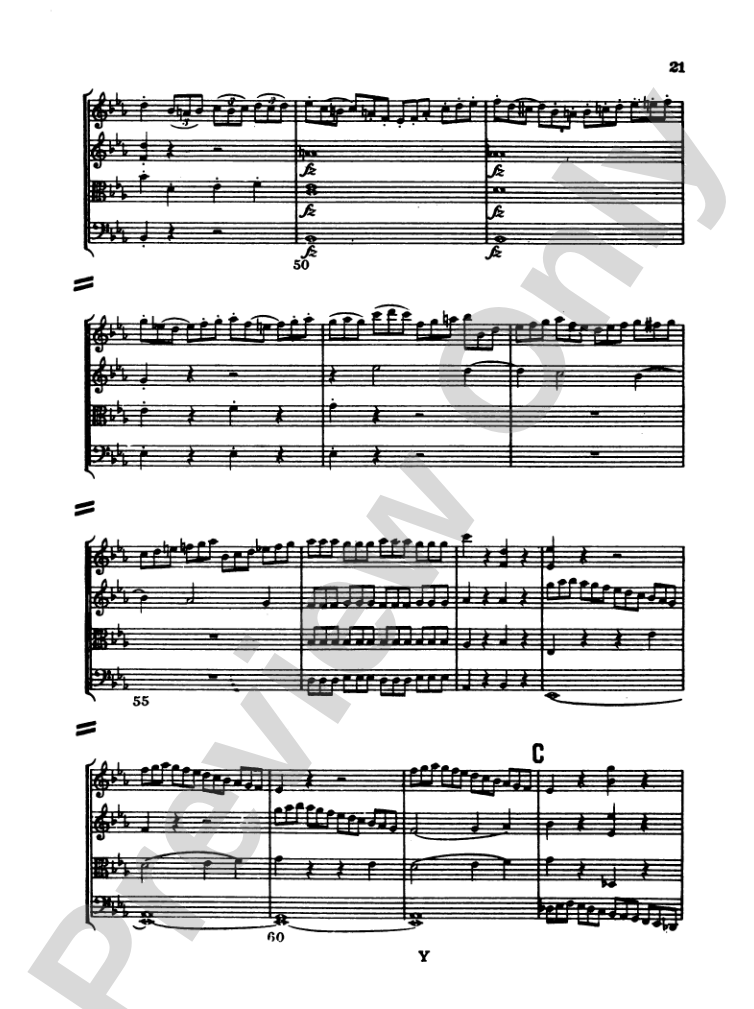 Haydn: String Quartet No. 77 in C Major, Op. 76, No. 3: String Quartet Miniature Score
