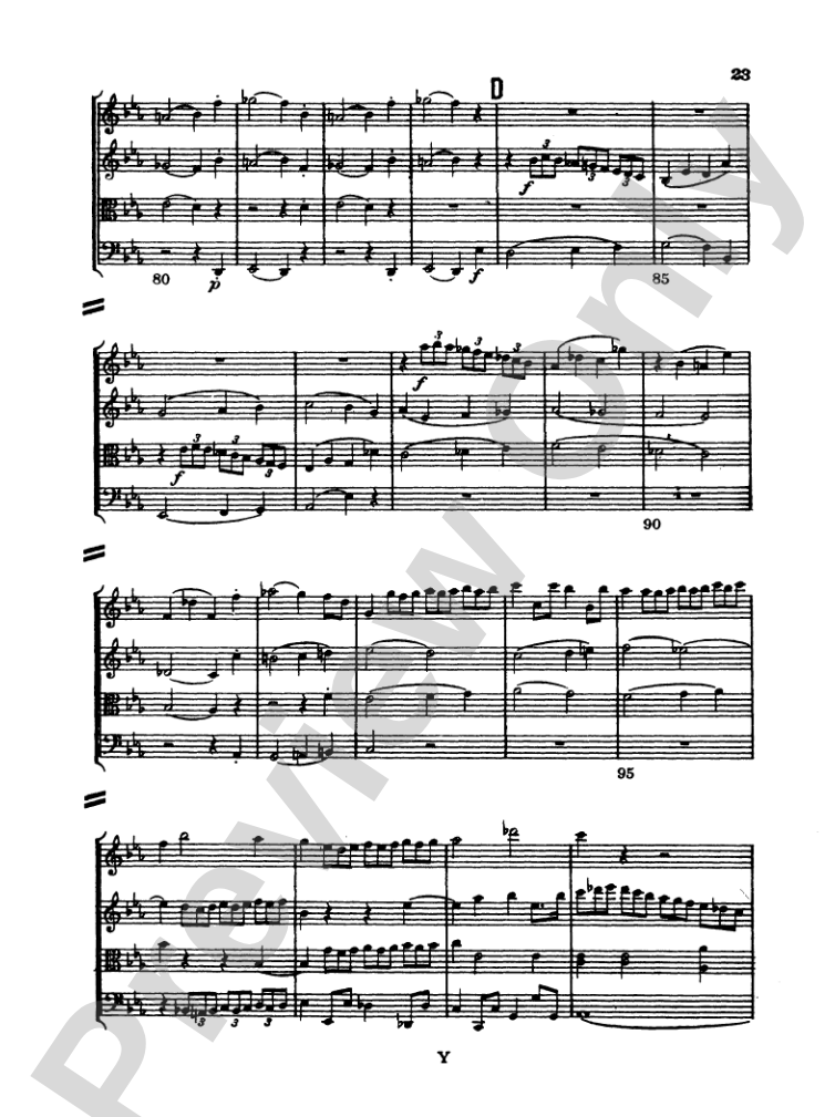 Haydn: String Quartet No. 77 in C Major, Op. 76, No. 3: String Quartet Miniature Score