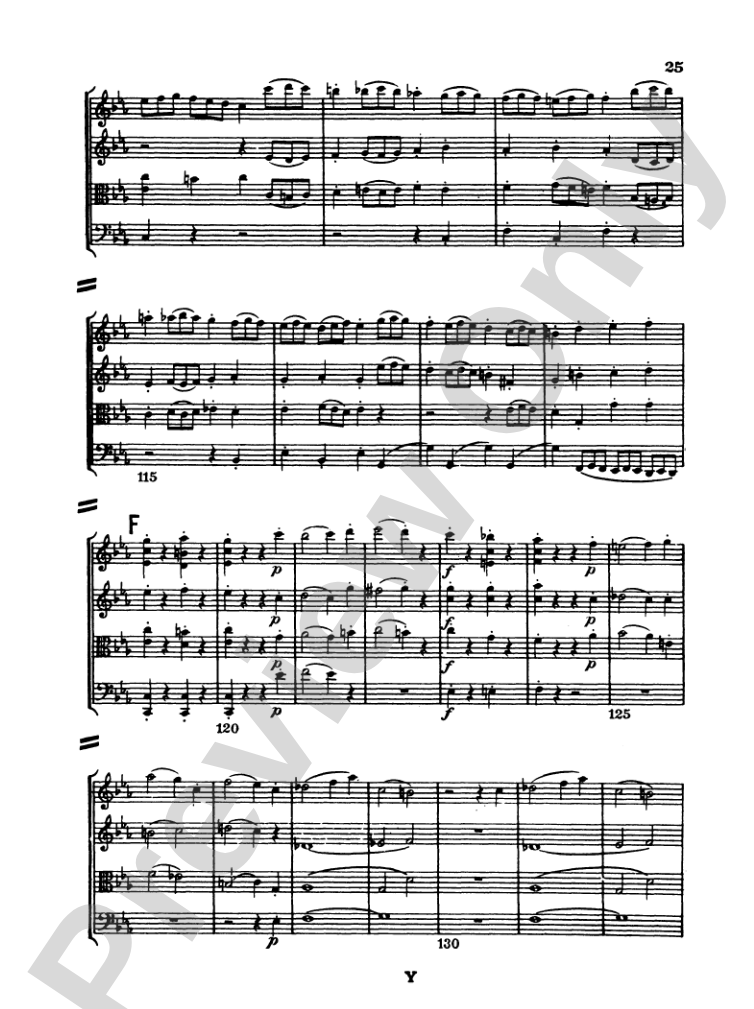 Haydn: String Quartet No. 77 in C Major, Op. 76, No. 3: String Quartet Miniature Score