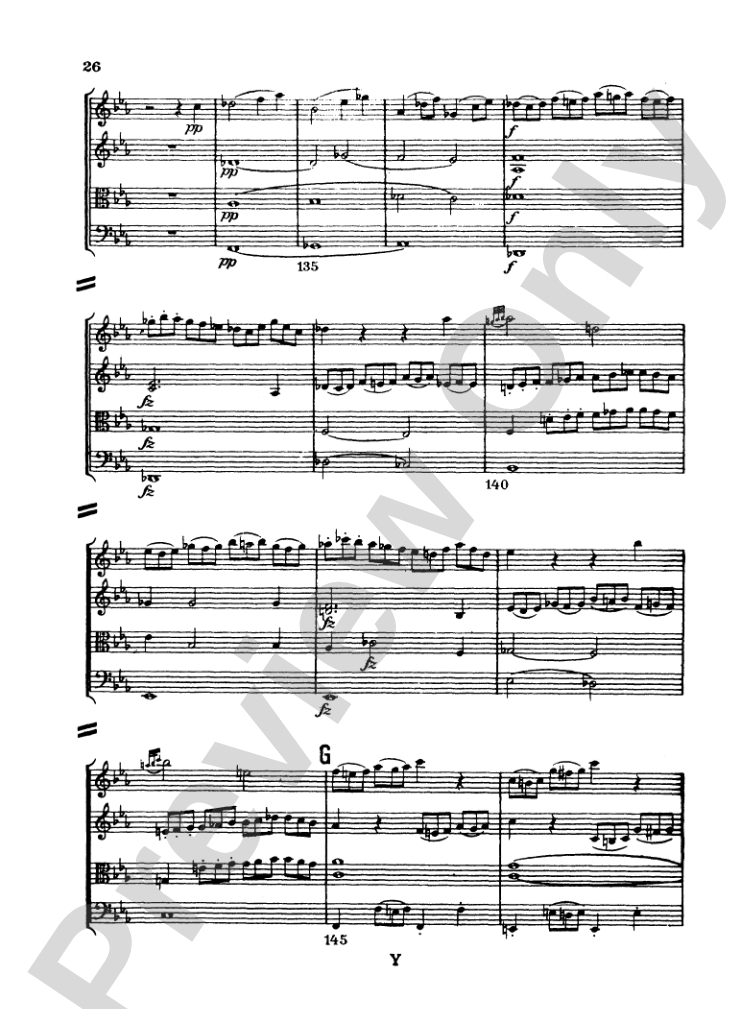 Haydn: String Quartet No. 77 in C Major, Op. 76, No. 3: String Quartet Miniature Score