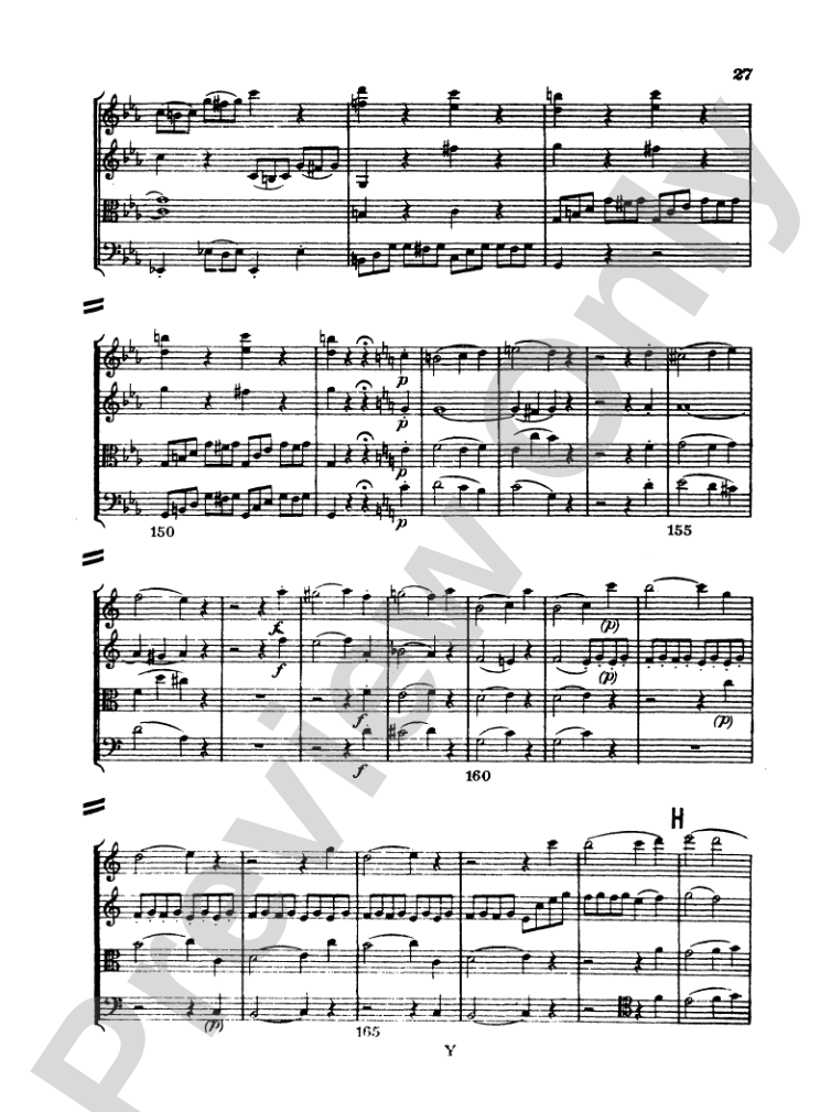 Haydn: String Quartet No. 77 in C Major, Op. 76, No. 3: String Quartet Miniature Score