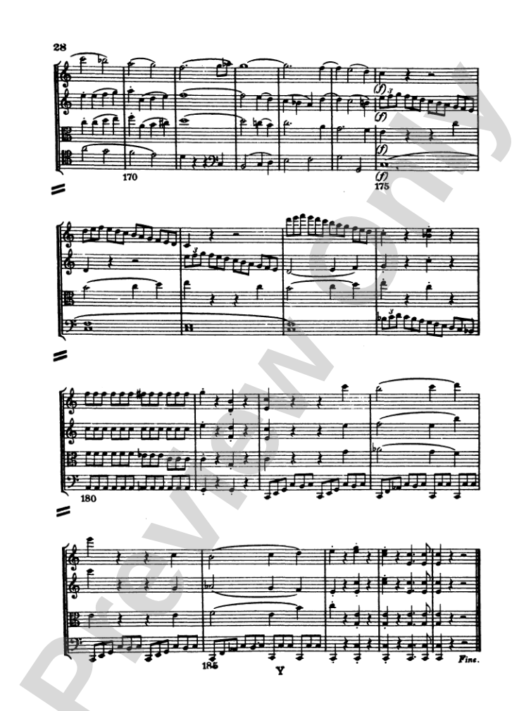 Haydn: String Quartet No. 77 in C Major, Op. 76, No. 3: String Quartet Miniature Score