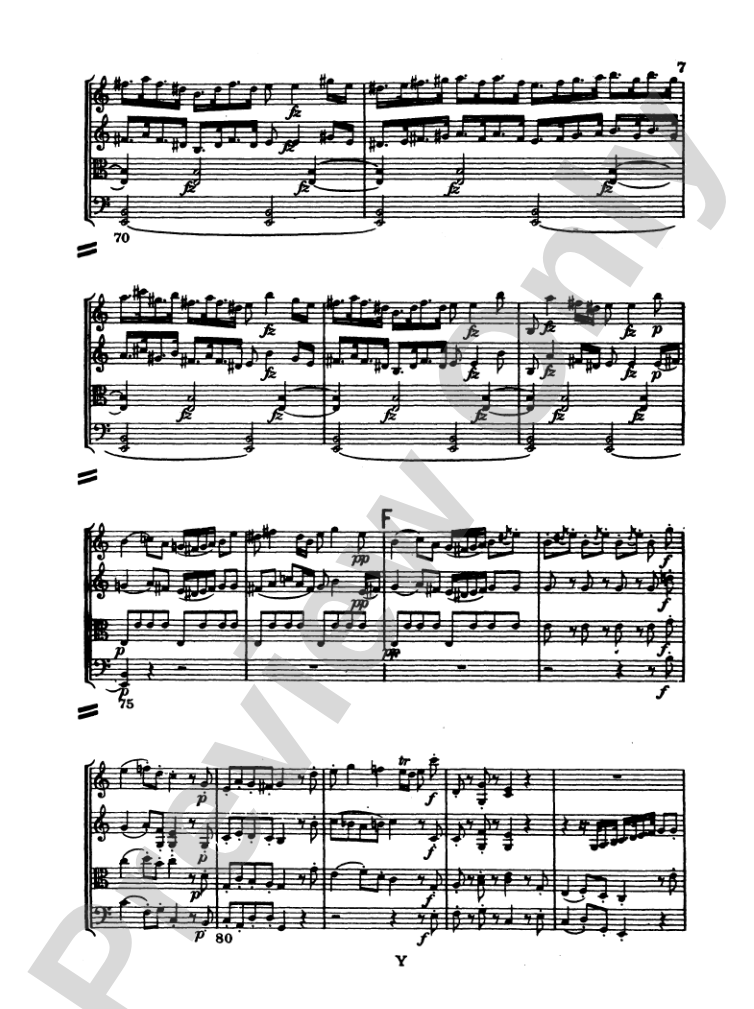 Haydn: String Quartet No. 77 in C Major, Op. 76, No. 3: String Quartet Miniature Score