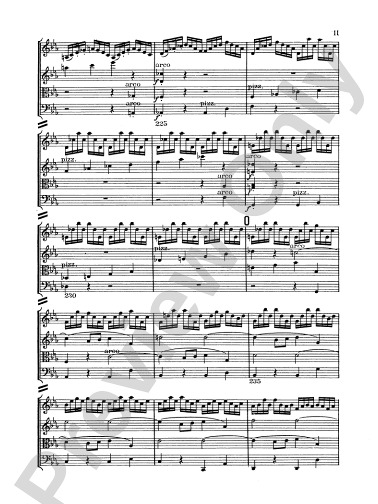 Beethoven: String Quartet in E flat Major, Op. 74: String Quartet Miniature Score