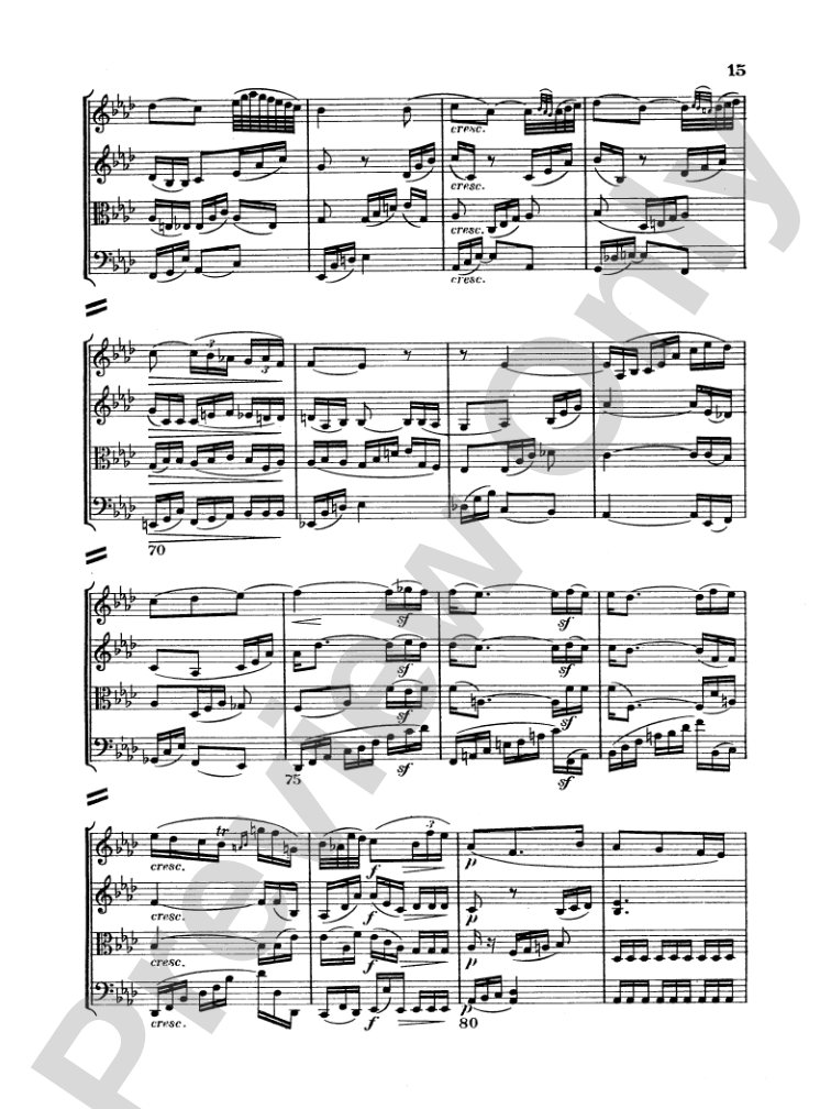 Beethoven: String Quartet in E flat Major, Op. 74: String Quartet Miniature Score
