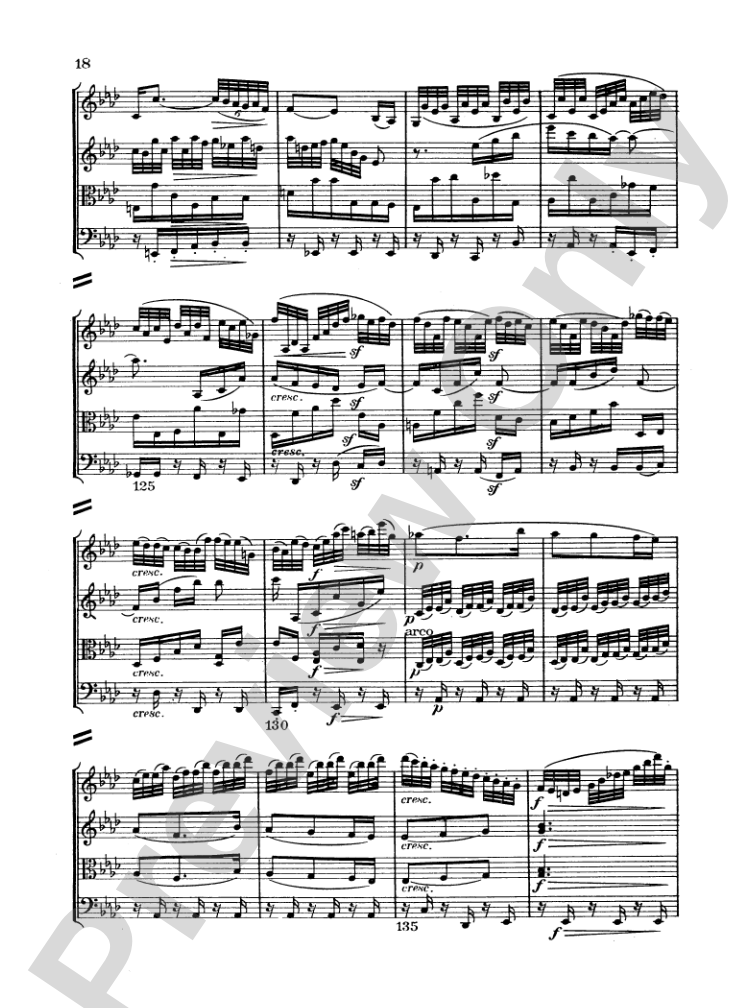 Beethoven: String Quartet in E flat Major, Op. 74: String Quartet Miniature Score
