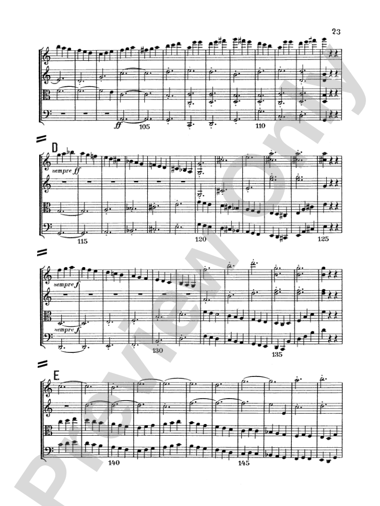 Beethoven: String Quartet in E flat Major, Op. 74: String Quartet Miniature Score