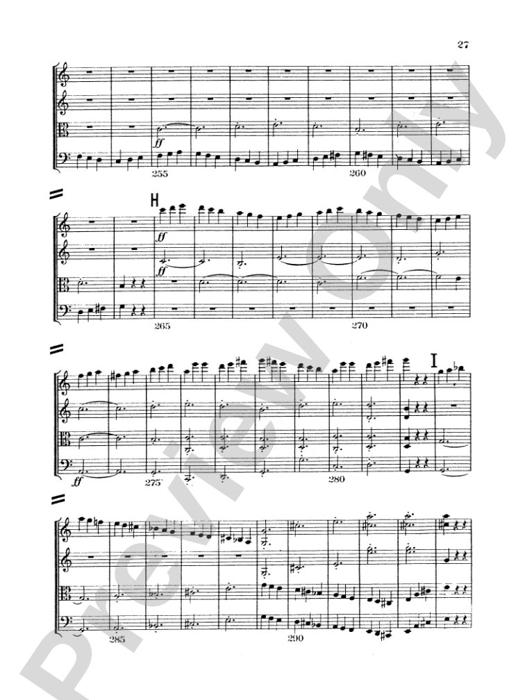 Beethoven: String Quartet in E flat Major, Op. 74: String Quartet Miniature Score