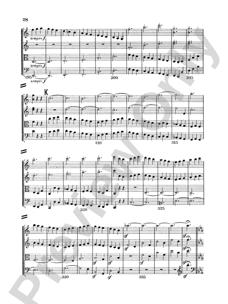 Beethoven: String Quartet in E flat Major, Op. 74: String Quartet Miniature Score