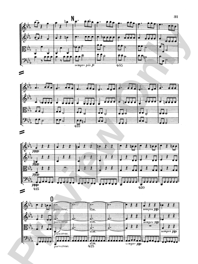 Beethoven: String Quartet in E flat Major, Op. 74: String Quartet Miniature Score