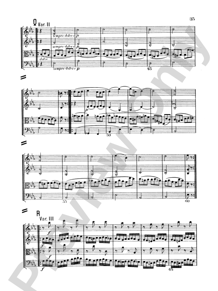 Beethoven: String Quartet in E flat Major, Op. 74: String Quartet Miniature Score