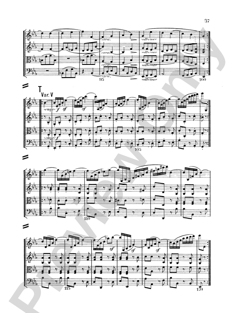 Beethoven: String Quartet in E flat Major, Op. 74: String Quartet Miniature Score