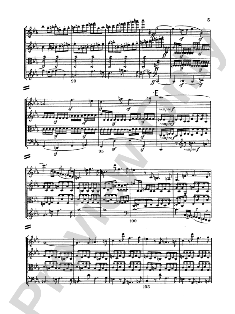 Beethoven: String Quartet in E flat Major, Op. 74: String Quartet Miniature Score