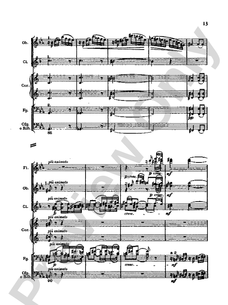 Strauss: Serenade for 13 Winds, Op. 7: Chamber Ensemble Miniature Score