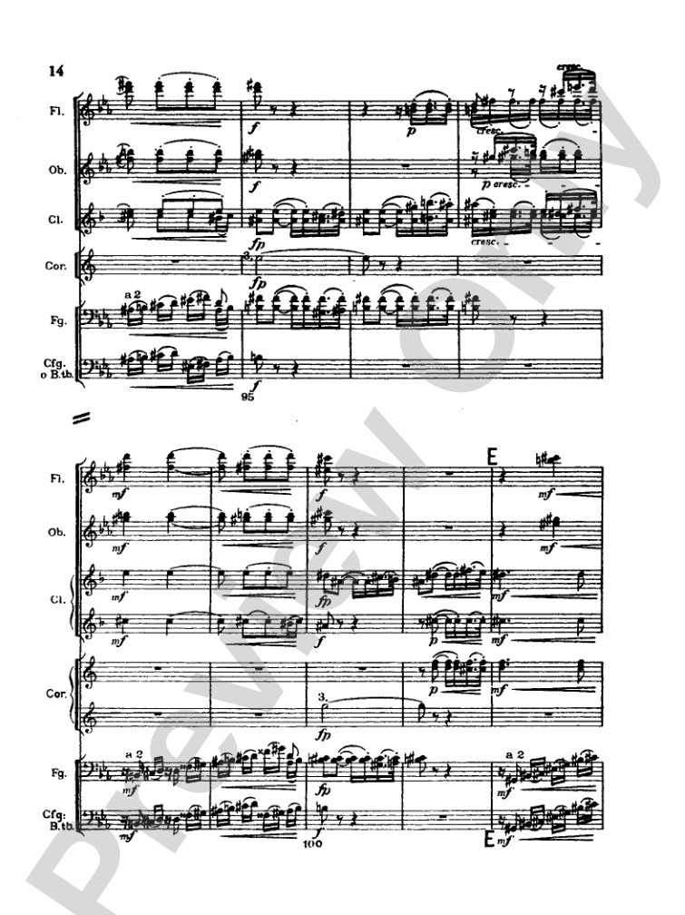 Strauss: Serenade for 13 Winds, Op. 7: Chamber Ensemble Miniature Score
