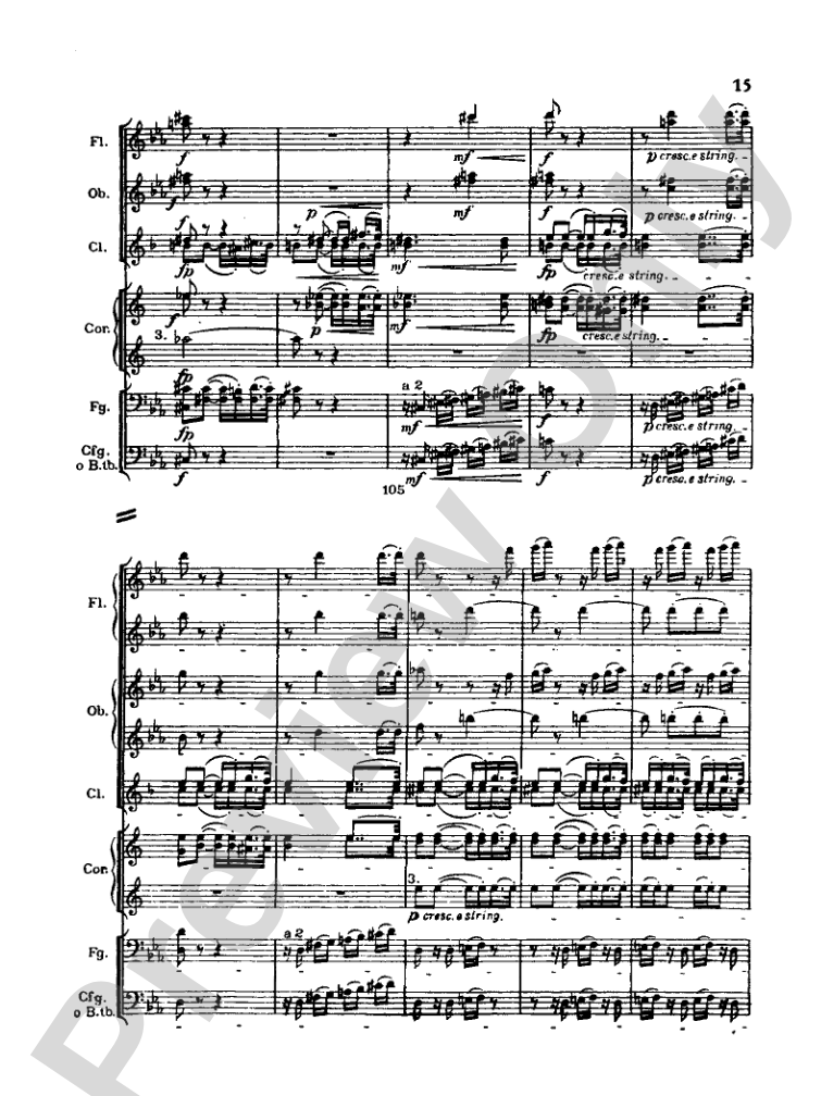 Strauss: Serenade for 13 Winds, Op. 7: Chamber Ensemble Miniature Score
