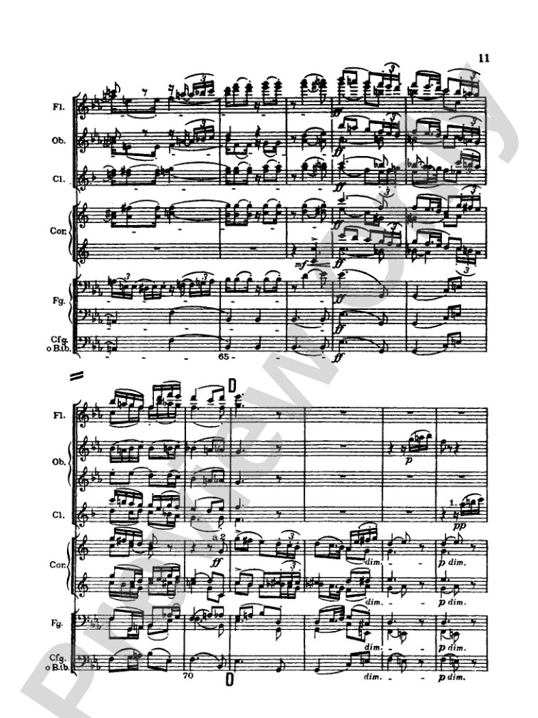 Strauss: Serenade for 13 Winds, Op. 7: Chamber Ensemble Miniature Score