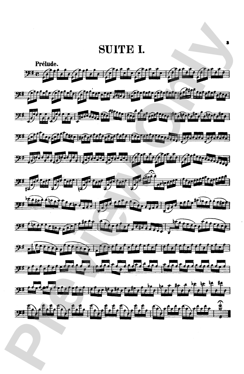 Bach: Various Works: Cello Miniature Score