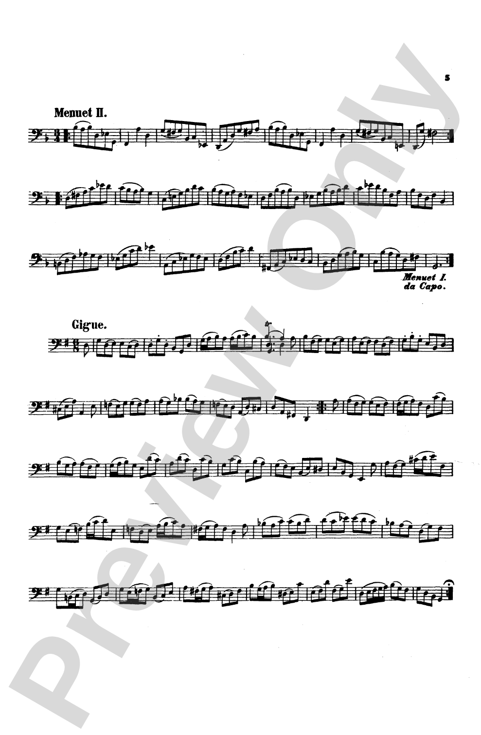 Bach: Various Works: Cello Miniature Score