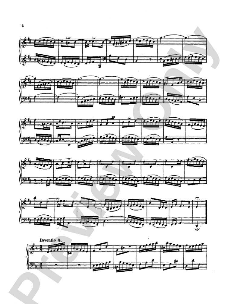 Bach: Two- and Three-Part Inventions, French Suites and Italian Concerto (Miniature Score)