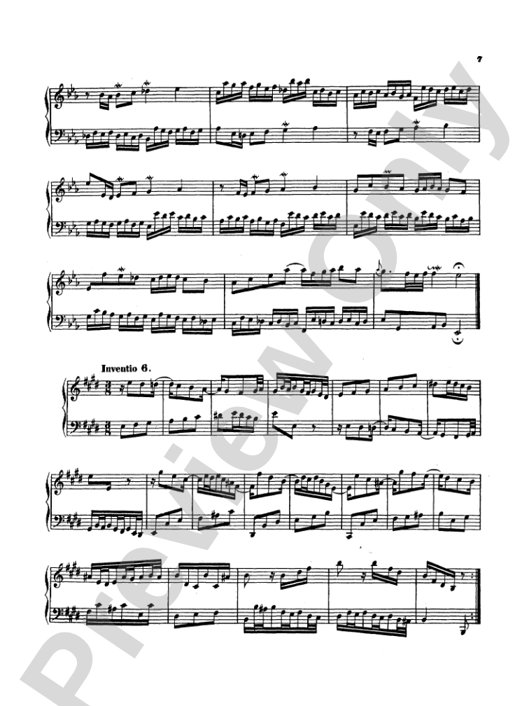 Bach: Two- and Three-Part Inventions, French Suites and Italian Concerto (Miniature Score)