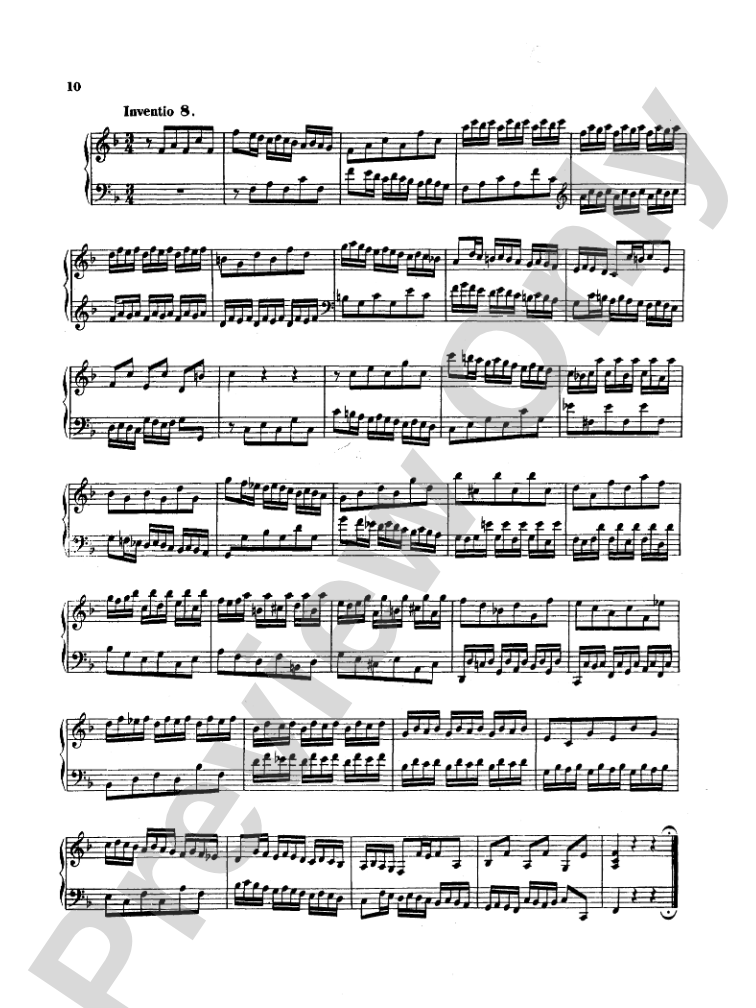 Bach: Two- and Three-Part Inventions, French Suites and Italian Concerto (Miniature Score)
