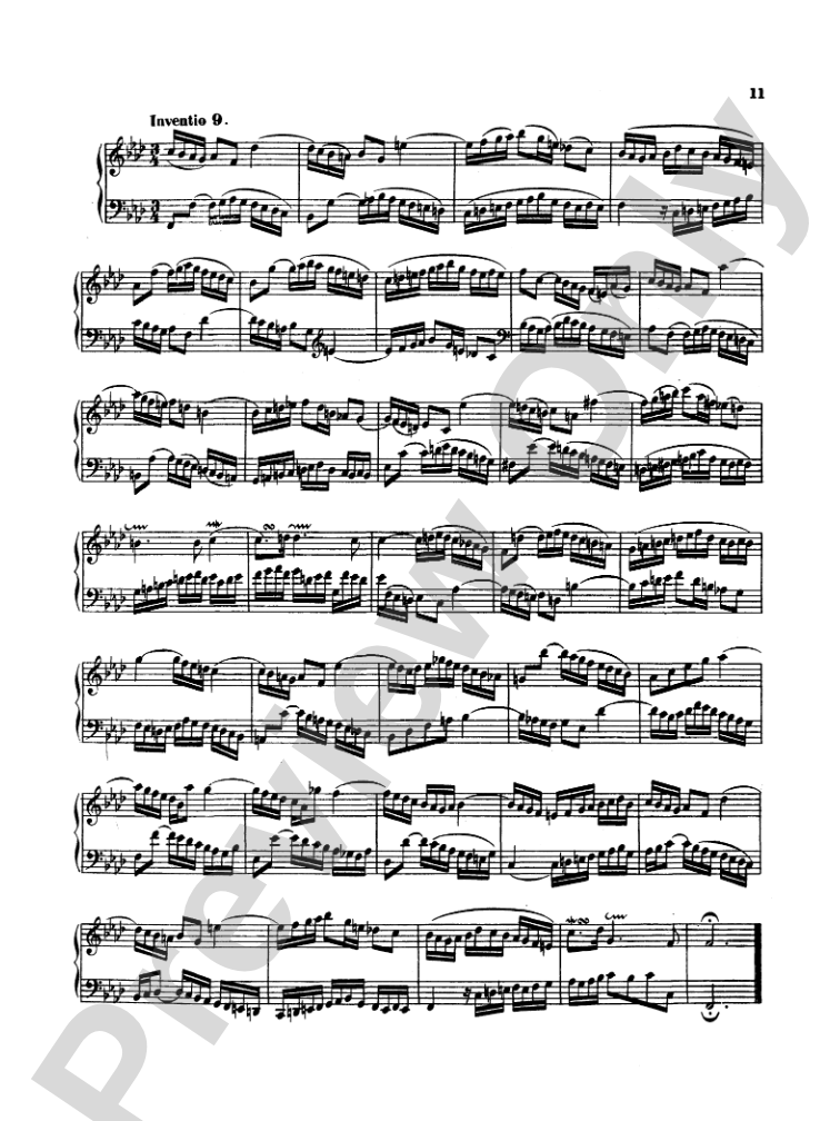 Bach: Two- and Three-Part Inventions, French Suites and Italian Concerto (Miniature Score)
