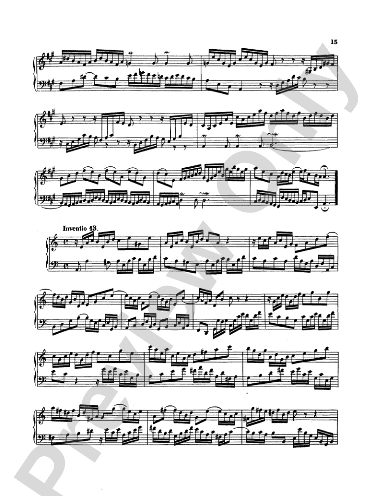 Bach: Two- and Three-Part Inventions, French Suites and Italian Concerto (Miniature Score)