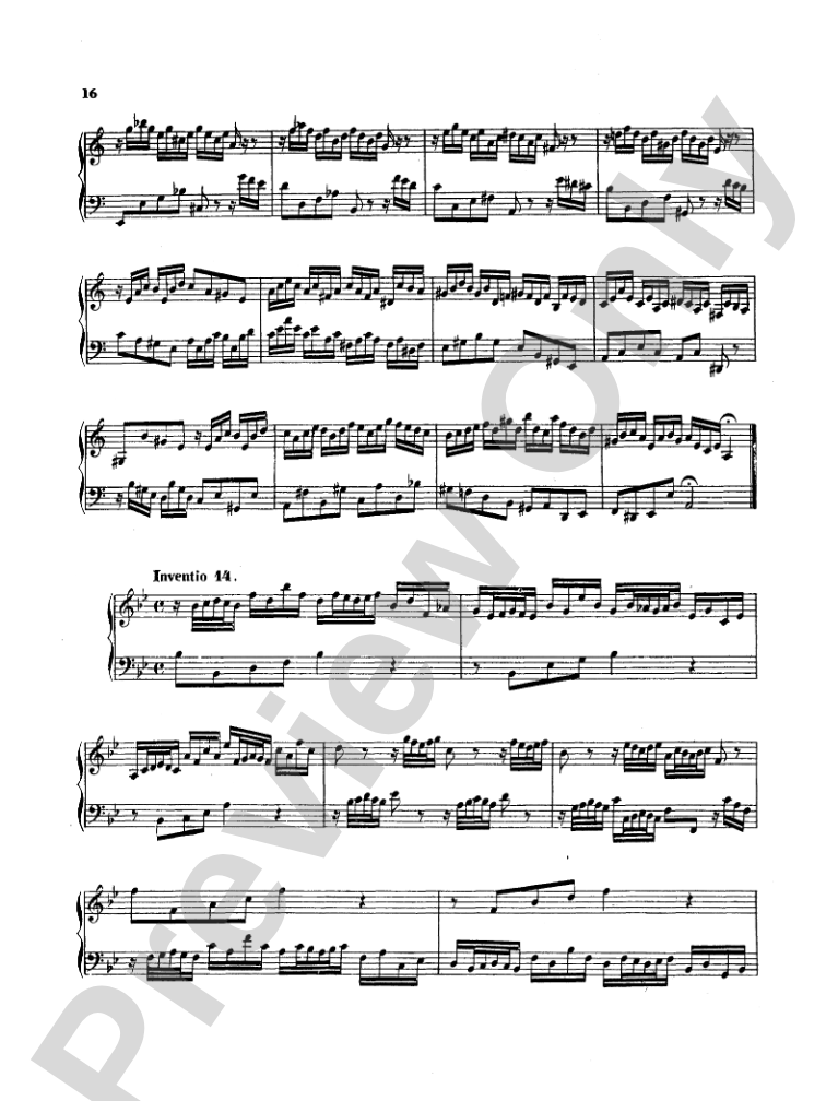 Bach: Two- and Three-Part Inventions, French Suites and Italian Concerto (Miniature Score)