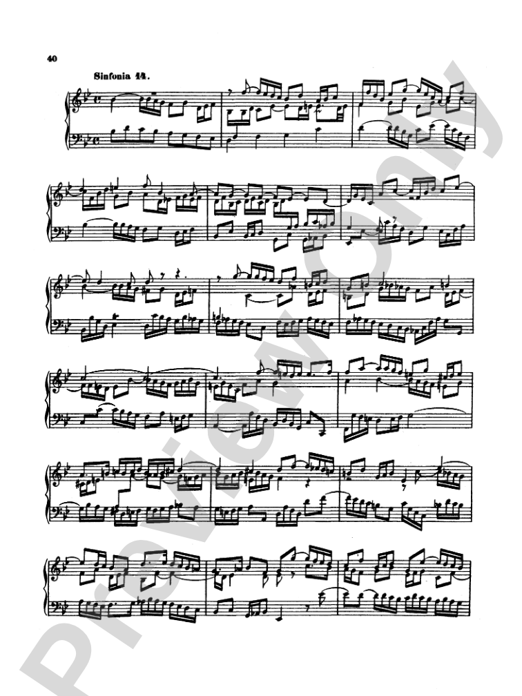 Bach: Two- and Three-Part Inventions, French Suites and Italian Concerto (Miniature Score)