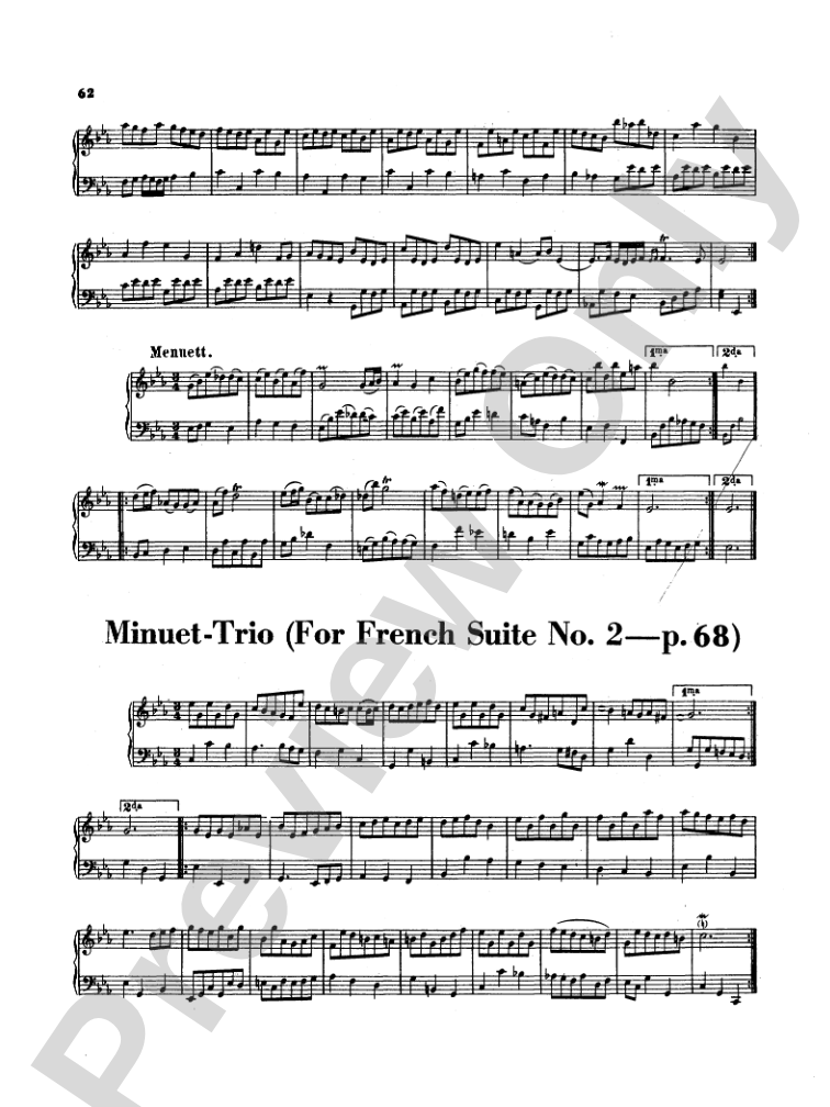 Bach: Two- and Three-Part Inventions, French Suites and Italian Concerto (Miniature Score)