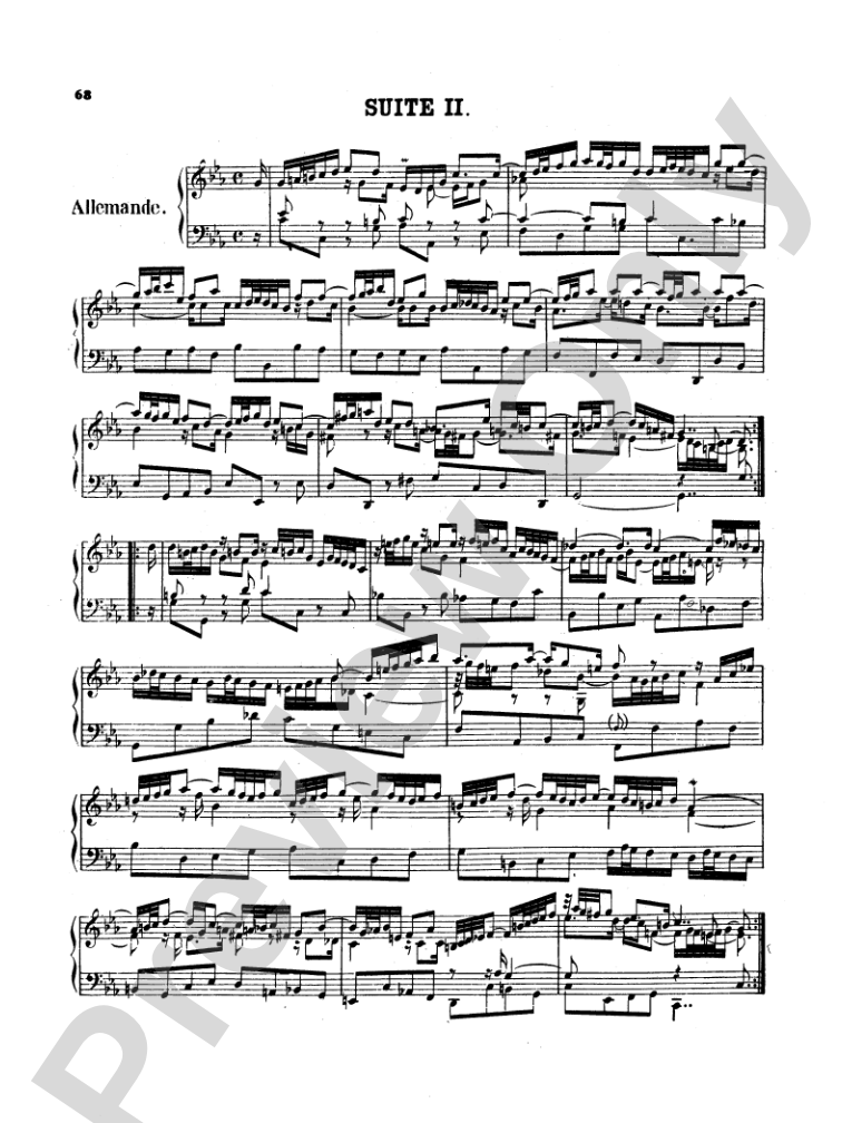 Bach: Two- and Three-Part Inventions, French Suites and Italian Concerto (Miniature Score)