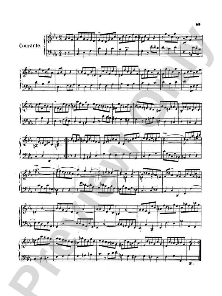 Bach: Two- and Three-Part Inventions, French Suites and Italian Concerto (Miniature Score)